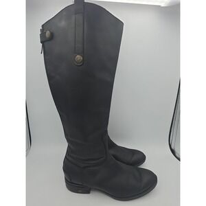 Sam Edelman Penny Leather Riding Boot in‎ Black Size 7
